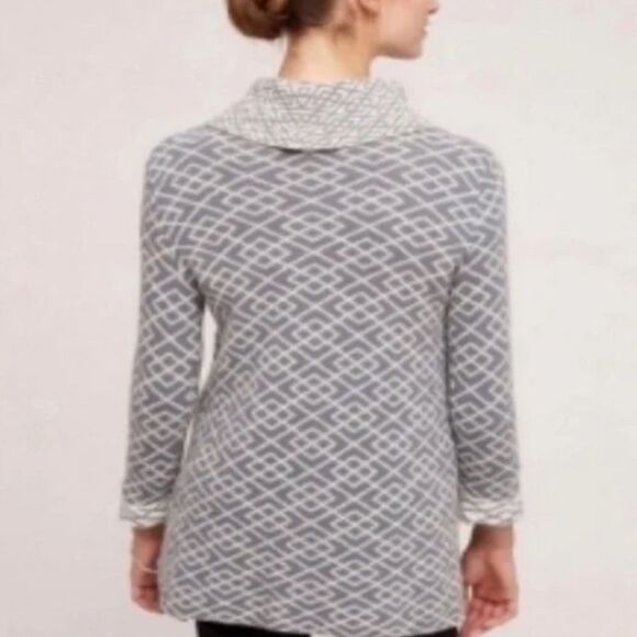 Anthropologie Moth Galena Cowl Neck Alpaca Blend Grey Sweater Size XS - Picture 3 of 8